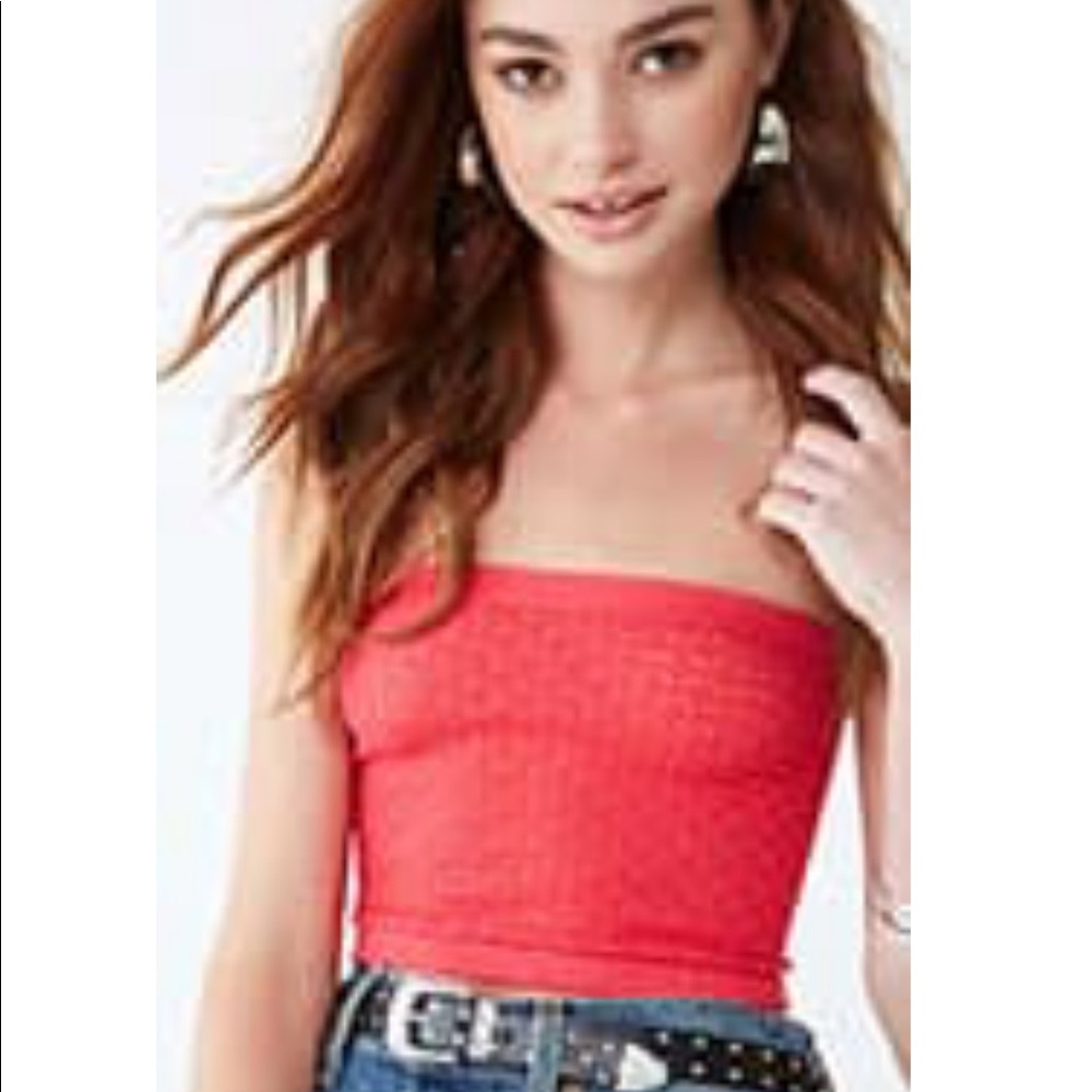 Never worn red cute crop top